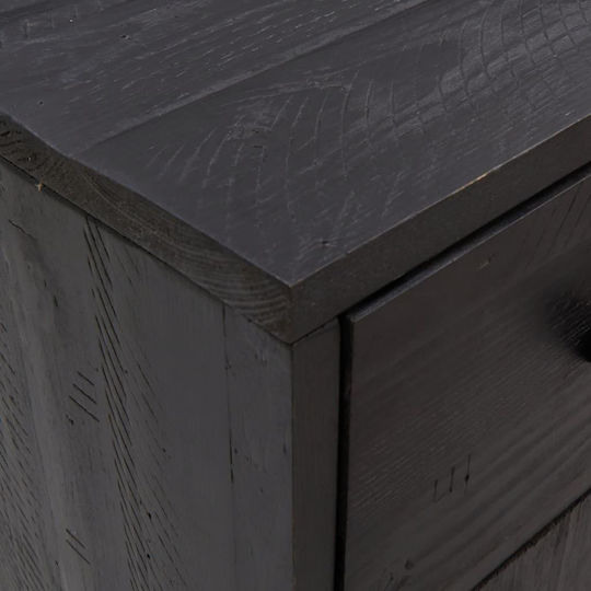 Мебели за съхранение с чекмеджета Черен 110x35x70см