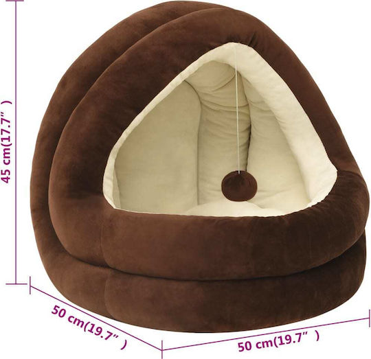 vidaXL Nest Cat Brown 50x50x45cm