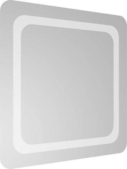 vidaXL Square Bathroom Mirror Led 50x50cm Transparent