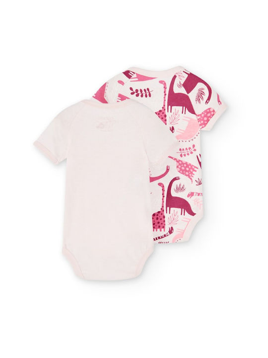 Boboli Baby Bodysuit Underwear Set Short-Sleeved Pink