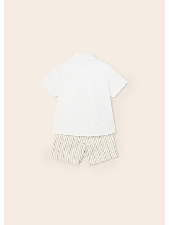 Mayoral Kids Set with Shorts Summer 2pcs Ecru