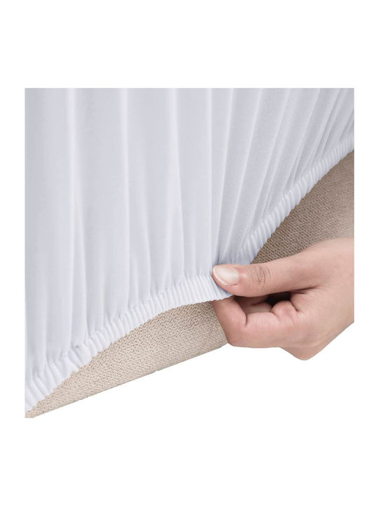 vidaXL Elastic Cover for Four Seater sofa White 1pcs 332951
