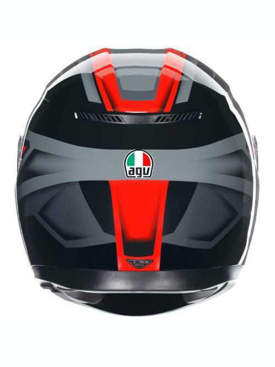 AGV K3 Compound Matt Black/Red Motorcycle Helmet Full Face ECE 22.06 1500gr with Pinlock