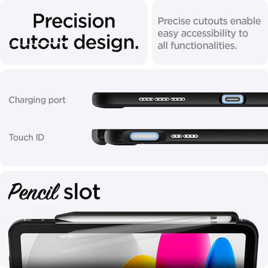 Spigen Rugged Armor Back Cover Ανθεκτική Μαύρη (iPad 2022 10.9'')