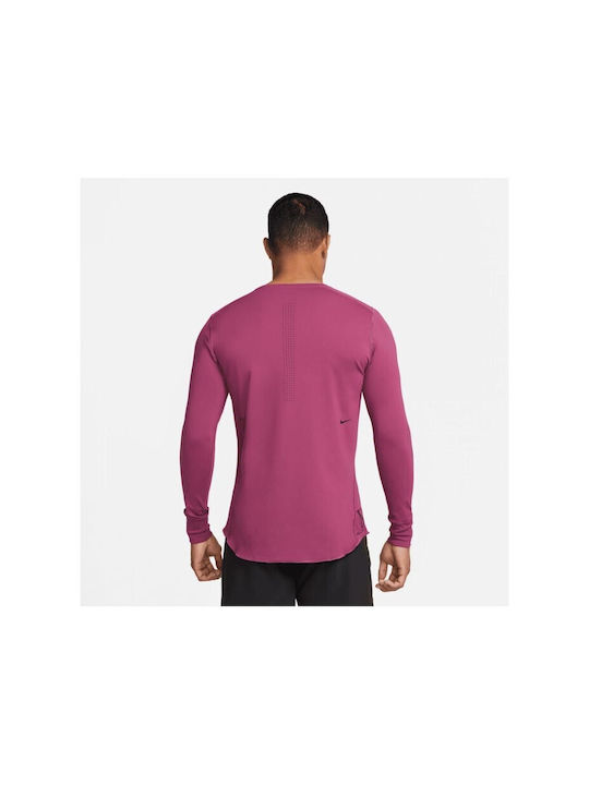 Nike Men's Athletic Long Sleeve Blouse Dri-Fit Pink