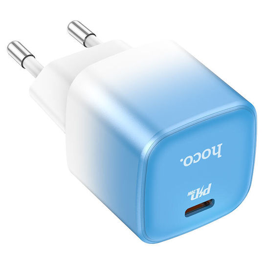 Hoco Încărcător Fără Cablu cu Port USB-C 20W Quick Charge 3.0 Albastru (C101A)