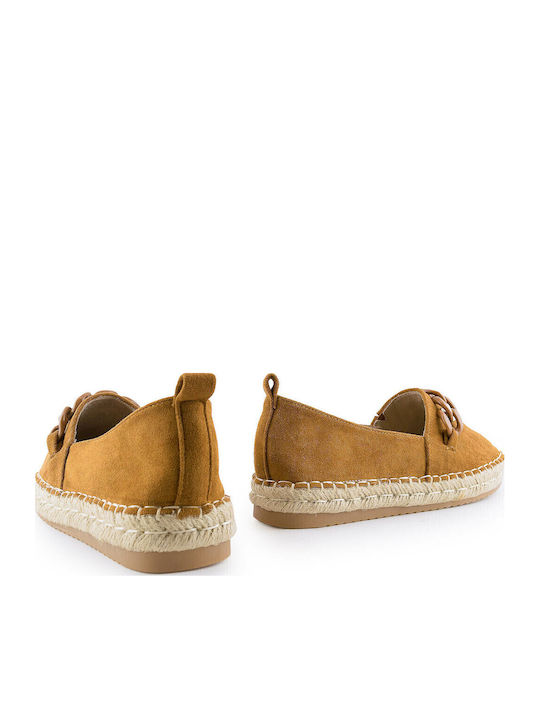 Women's Suede Espadrilles Tabac Brown