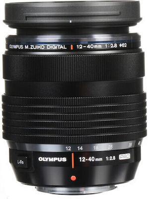 Olympus Crop Φωτογραφικός Φακός M.Zuiko ED 12-40mm 1:2.8 Wide Angle Zoom για Micro Four Thirds (MFT) Mount Black