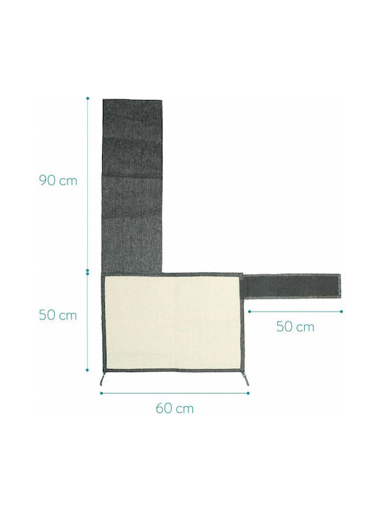 Navaris Stâlp pentru zgâriat pisici Covoraș Gri Montat pe perete 50x70cm