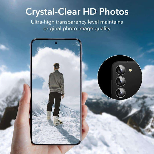 ESR Lens Protector Kameraschutz Gehärtetes Glas Black für das Galaxy S23 / S23+