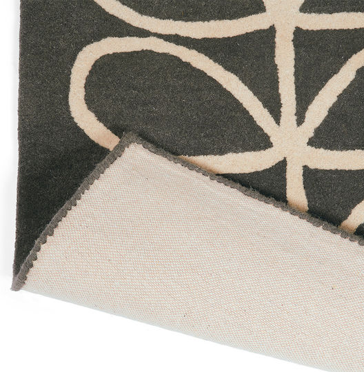 Orla Kiely Linear Stem Slate Handgefertigt Teppich Rechteckig Wolle 060505 Slate