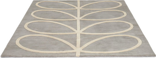 Orla Kiely Giant Linear Stem Lucrat manual Covor Rectangular Din lână 059404 Grey