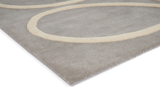 Orla Kiely Giant Linear Stem Lucrat manual Covor Rectangular Din lână 059404 Grey