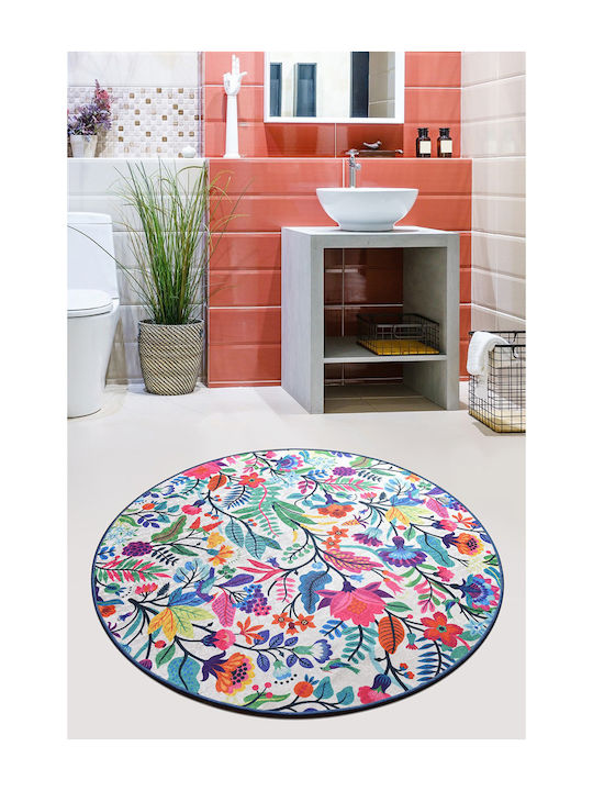 Mijolnir Non-Slip Bath Mat Round Pictura Multicolour Width 100cm