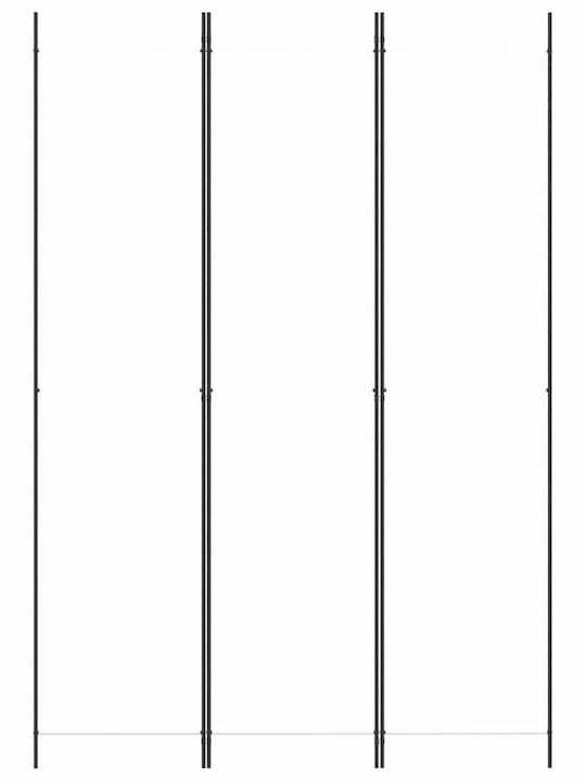 vidaXL Декоративен Параван Текстилен с 3 Панела White 150x220см