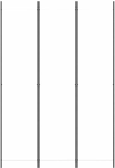 vidaXL Decorativ Paravan Tesatura cu 3 Panouri White 150x220cm