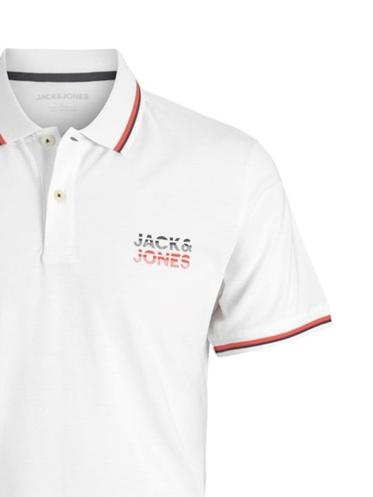 Jack & Jones Детско Polo Къс ръкав Бял