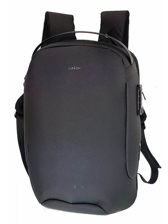 Lavor Τσάντα Πλάτης για Laptop 15.6" με Θύρα USB σε Μαύρο χρώμα 1-706