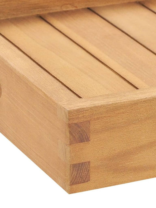 vidaXL Holz Rechteckig Serviertablett mit Griffen in Braun Farbe 60x35x7cm 315456 1Stück
