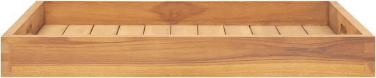 vidaXL Holz Rechteckig Serviertablett mit Griffen in Braun Farbe 60x60x7cm 315458 1Stück
