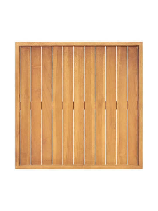 vidaXL Holz Rechteckig Serviertablett mit Griffen in Braun Farbe 60x60x7cm 315458 1Stück