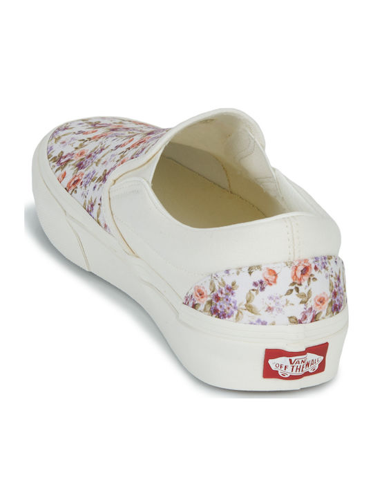 Classic Stoff Damen Slip-Ons Weiß