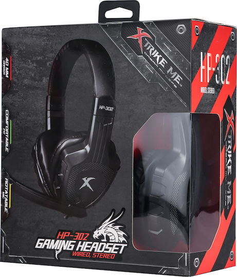 Xtrike Me HP-302 Über Ohr Gaming-Headset mit Verbindung 2x3,5mm Schwarz