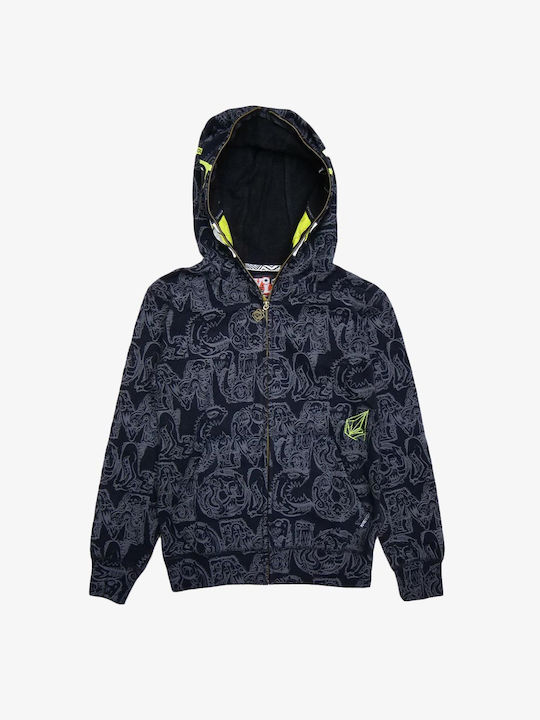 Volcom Kinder-Sweatjacke mit Kapuze Schwarz