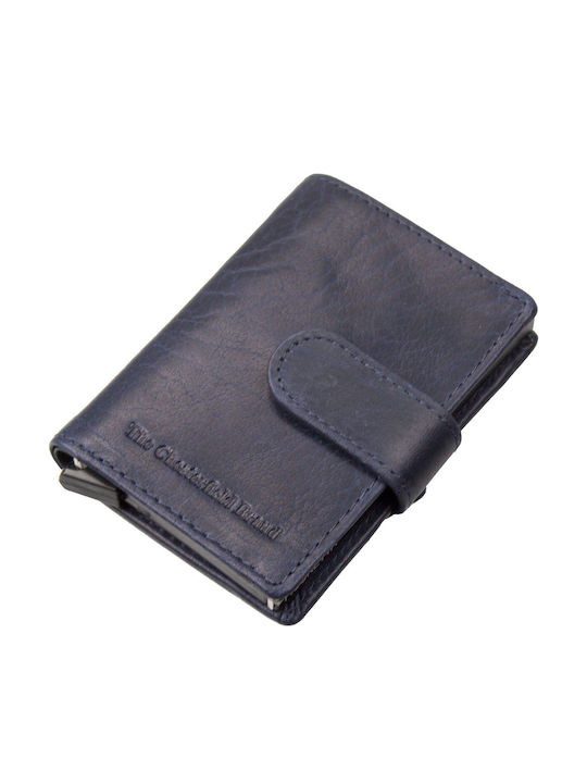 Δερμάτινο Ανδρικό Πορτοφόλι με RFID Μπλε