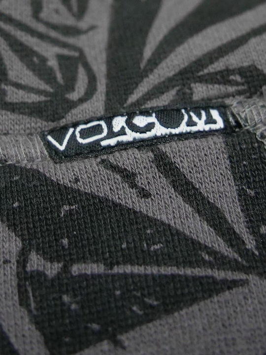 Volcom Детска фланелка с цип Памучна с качулка Сив