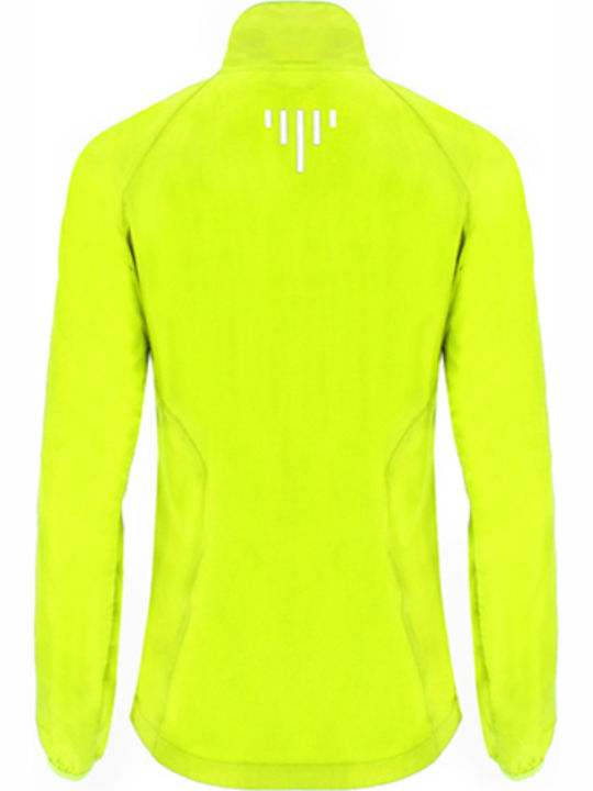 Roly Glasgow Γυναικείο Αθλητικό Μπουφάν Αντιανεμικό Fluo Yellow