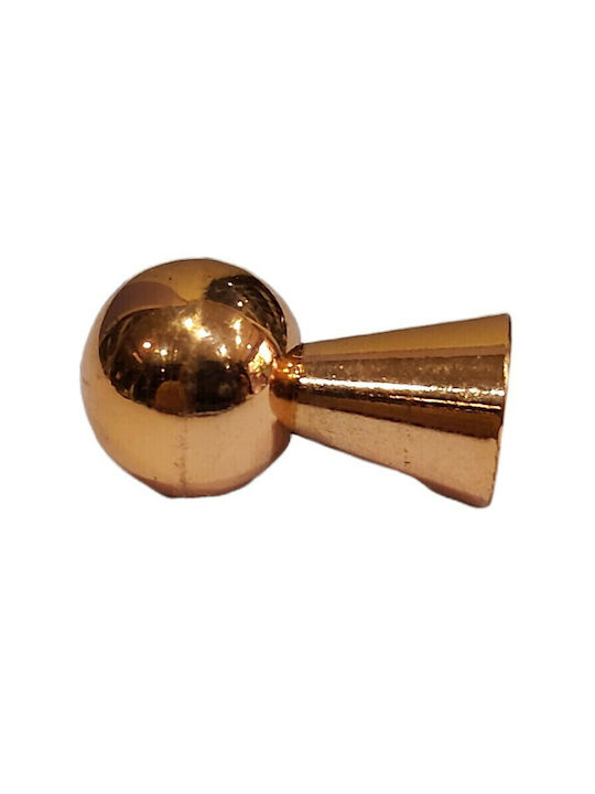 Knob Furniture made of Metallic Polished copper D14mm 0314-14A2 1pcs