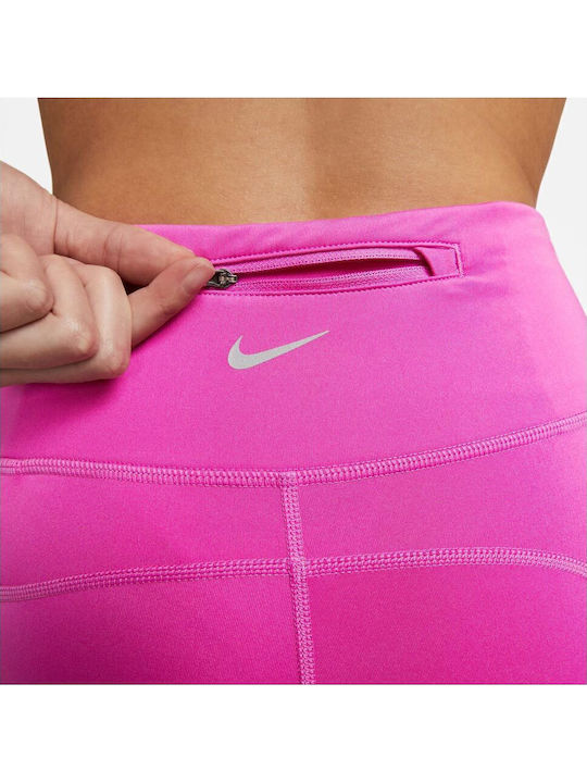 Dri-Fit Running Γυναικείο Cropped Κολάν Ψηλόμεσο Active Fuchsia