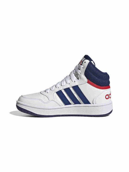 Adidas Αθλητικά Παιδικά Παπούτσια Μπάσκετ Hoops Mid 3.0 K Λευκά