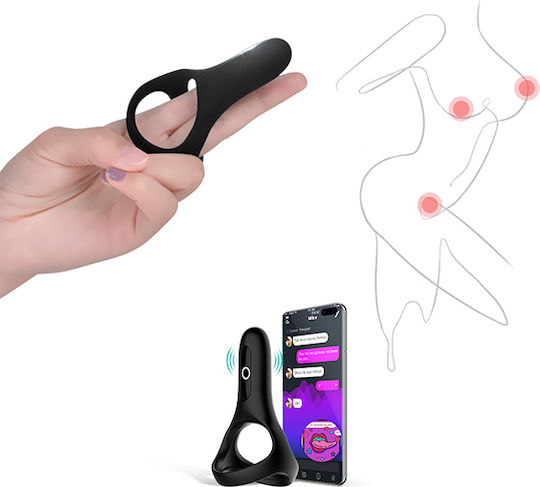 Magic Motion Rise Smart Wearable Cock Ring Black
