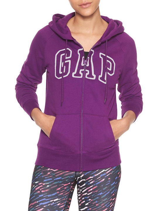 GAP Women's Hooded Cardigan Purple