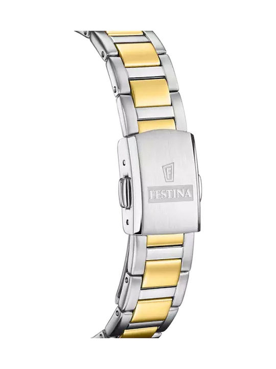 Festina Γυναικείο Ρολόι 35.5mm Μπαταρίας με Μεταλλικό Μπρασελέ
