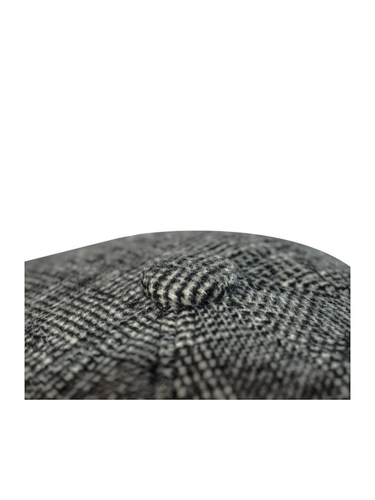 Brims and Trims Men's Flat Cap Gray Checked