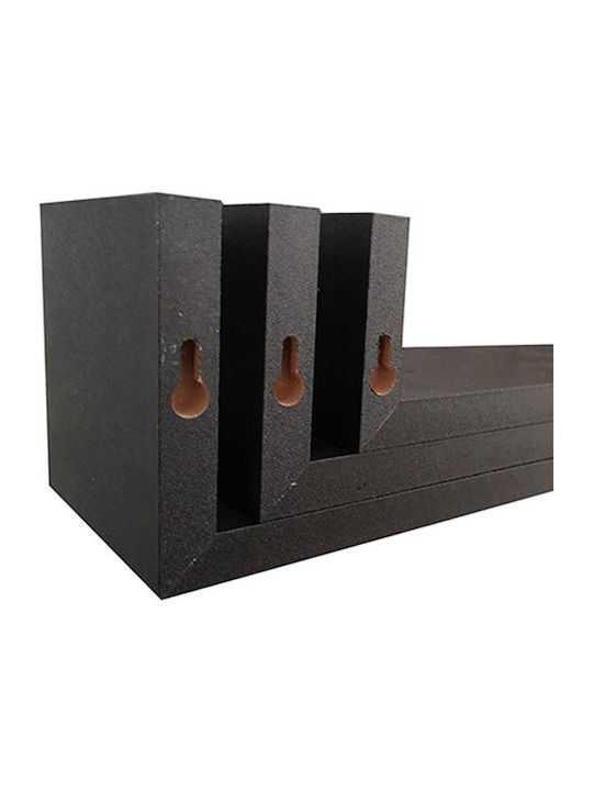 Shelves Wall Black 3pcs 115x10.5x6cm