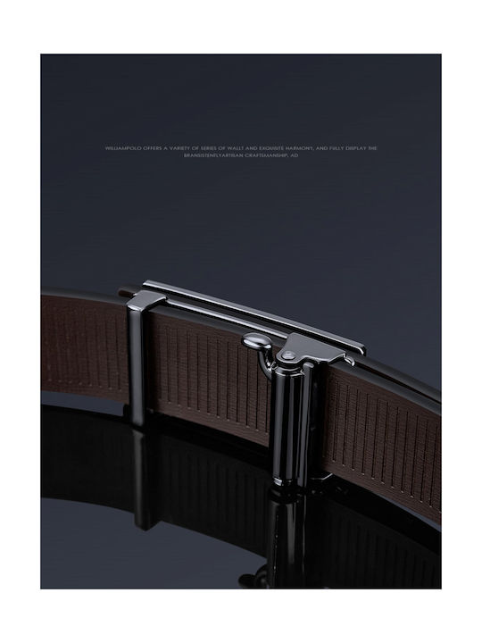 William Polo Men's Fabric Webbing Belt Belt Black