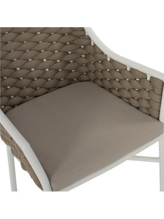 Кресло За Градински Столове Алуминиев Chair Бяла 56x58x76см