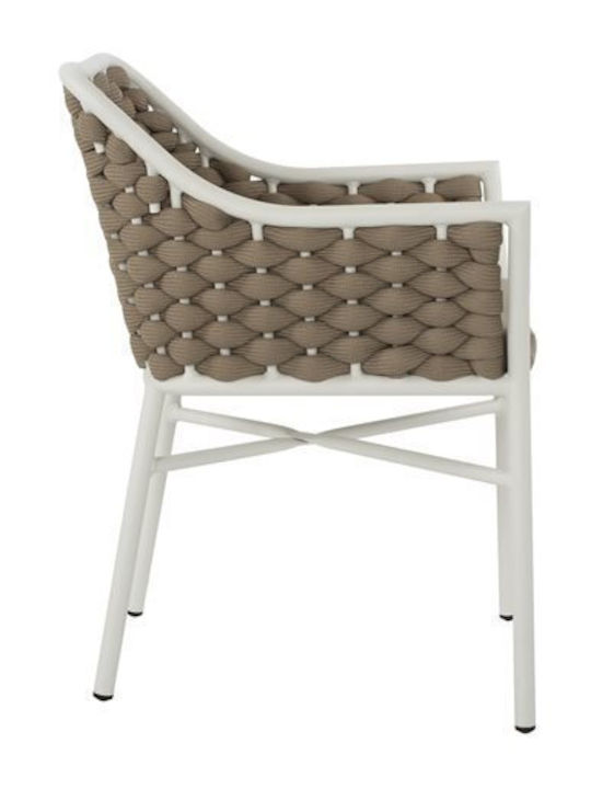 Кресло За Градински Столове Алуминиев Chair Бяла 56x58x76см