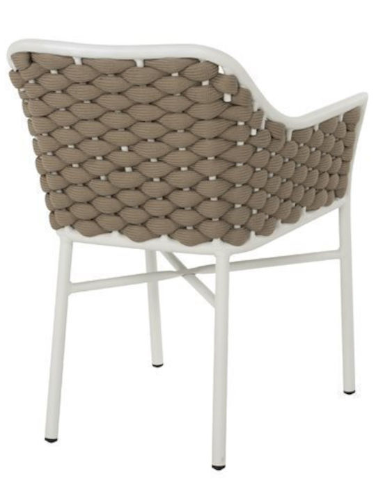 Кресло За Градински Столове Алуминиев Chair Бяла 56x58x76см