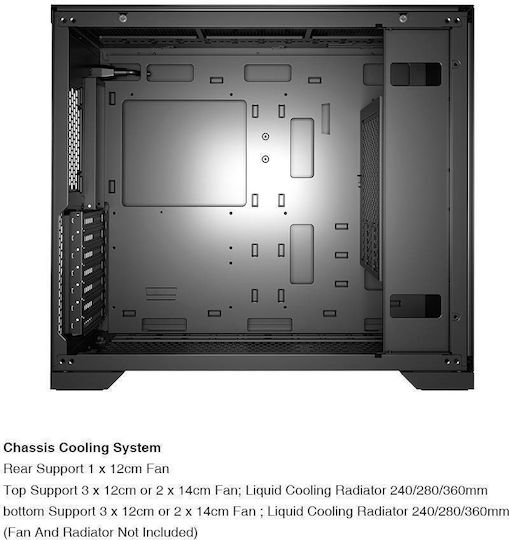 Armaggeddon Tessaraxx Core 13 Air Gaming Full Tower Κουτί Υπολογιστή με Πλαϊνό Παράθυρο και RGB Φωτισμό Μαύρο