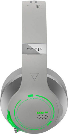 Edifier Hecate G5BT Fără fir Over Ear Gaming Headset cu conexiune 3,5mm / Bluetooth Gri