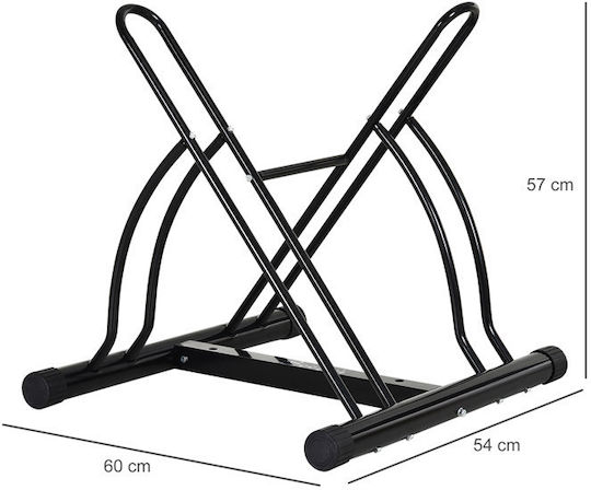 HomCom Metall Fahrradständer für 2 Fahrräder 60 x 54 x 57cm