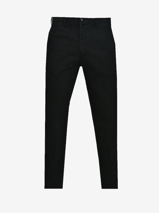 Four.Ten Men's Trousers Chino Elastic Black