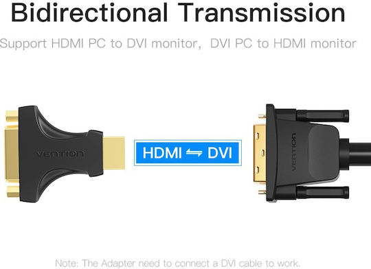 Vention Convertor HDMI masculin în DVI-D feminin 1buc AIKB0