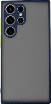 Lime Hardshell Camera Guard Plastic / Silicone Back Cover Durable Blue with Yellow Keys (Galaxy S23 Ultra)