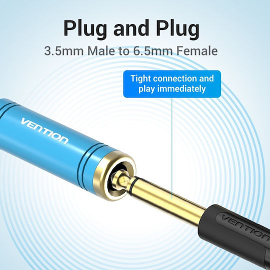 Vention Converter 3.5mm male to 6.3mm female Blue 1pcs VAB-S04-L